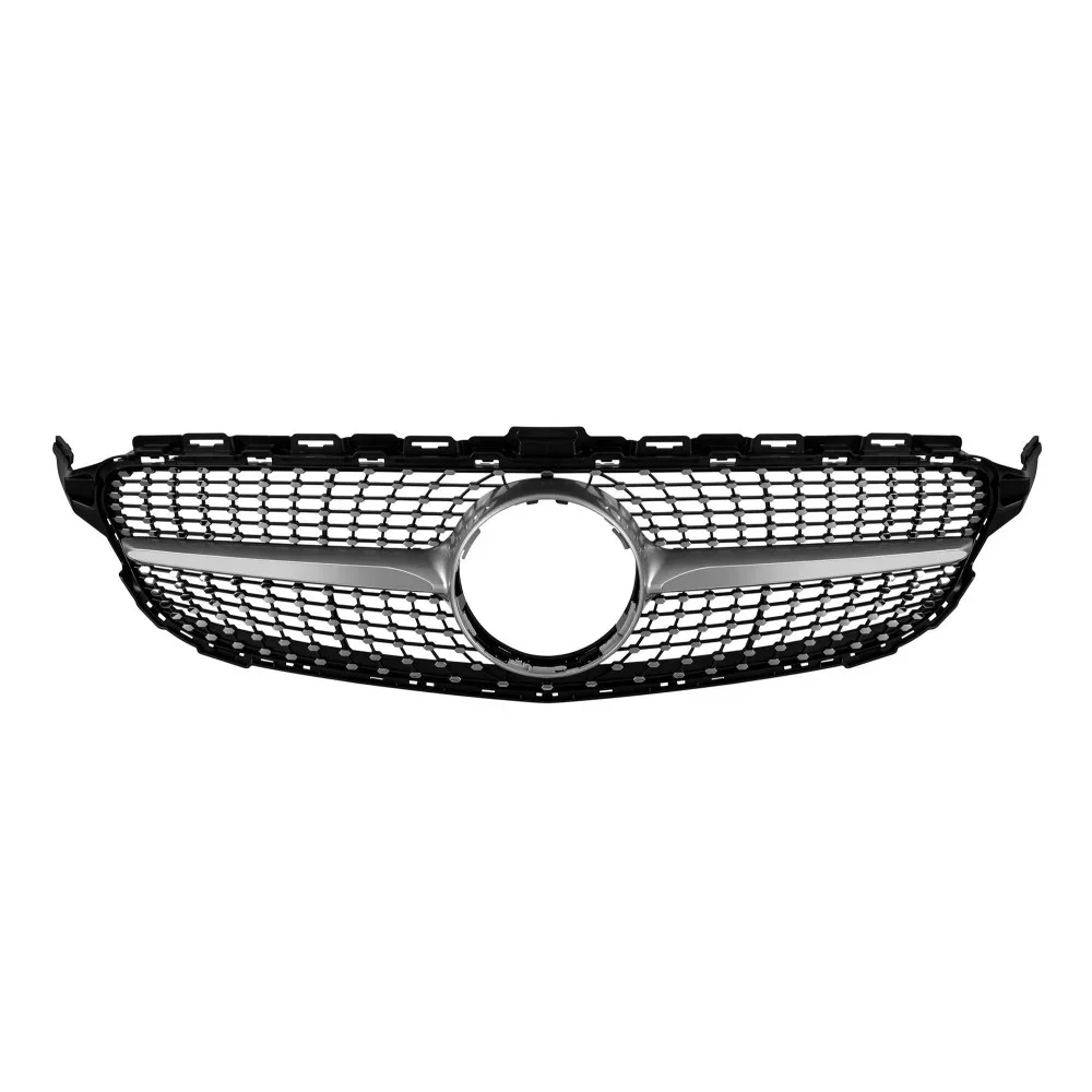 MERCEDES BENZ C CLASS W205 GRILL DIAMOND BLACK/CHROME  2014-2018